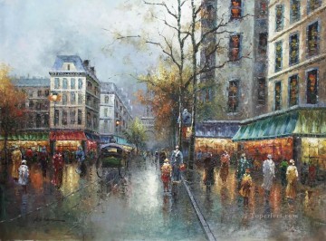 st085B 印象派パリの風景 Oil Paintings